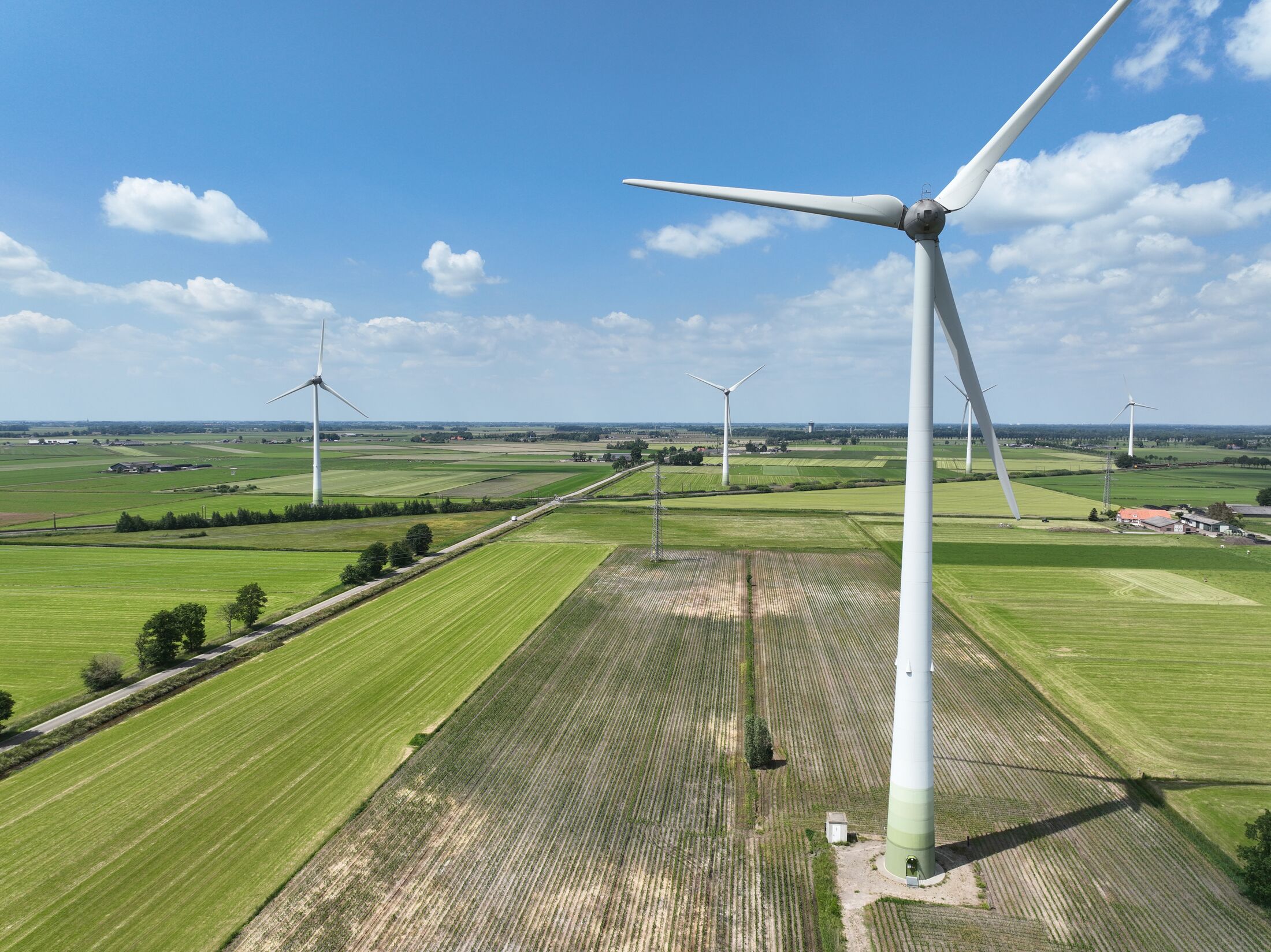 Landschap met windmolens