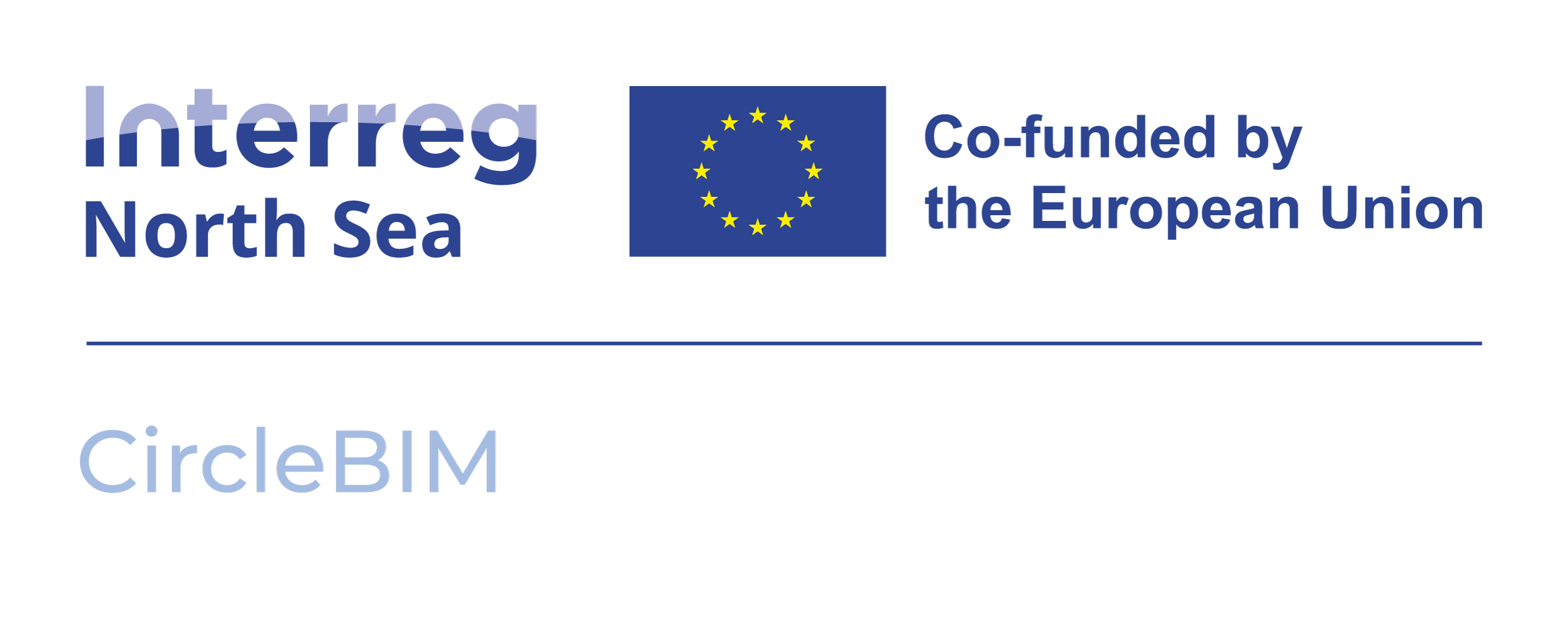 Logo Interreg North Sea_ Co-funded by the European Union_ CircleBIM