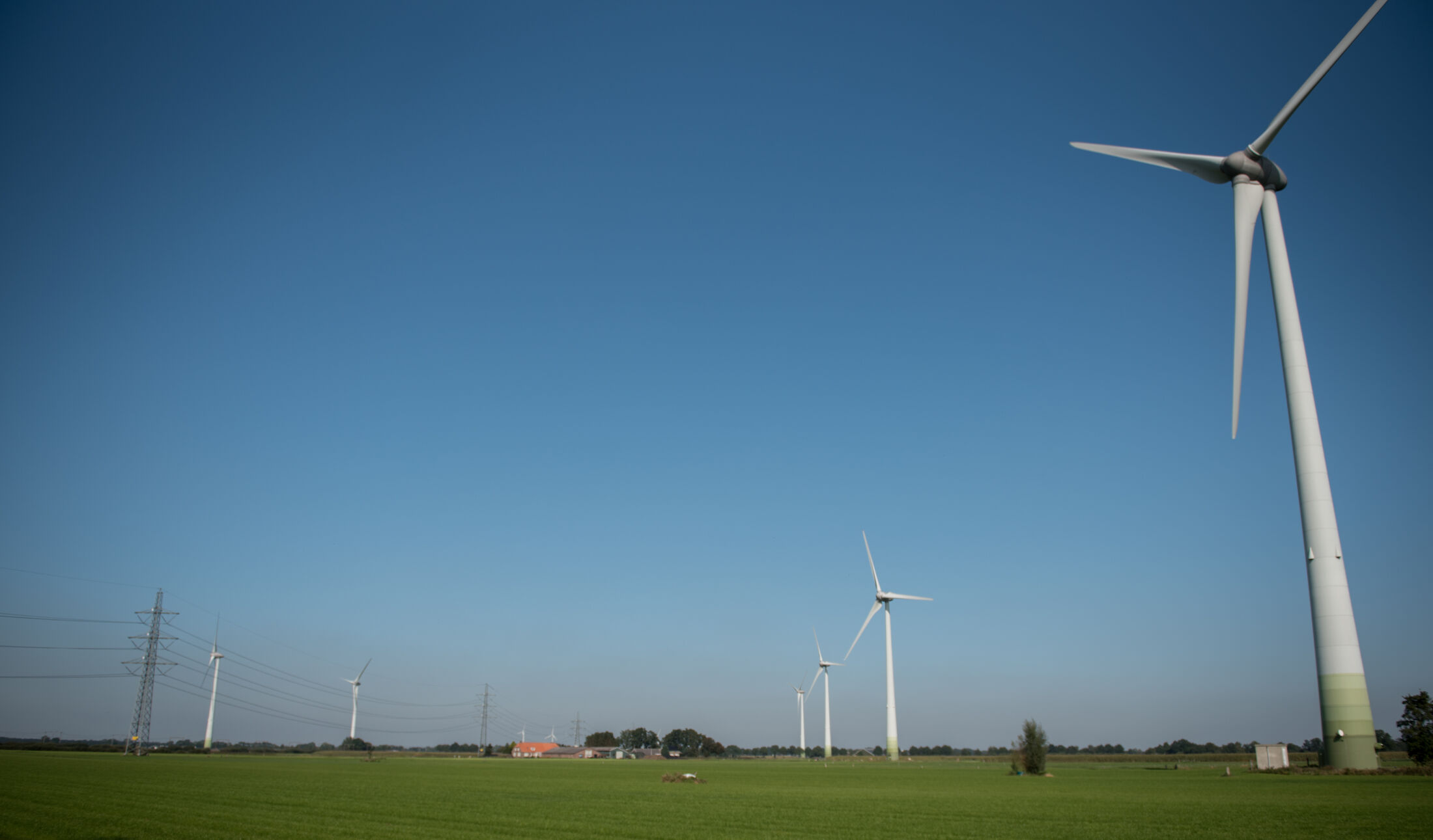 Landschap met windmolens