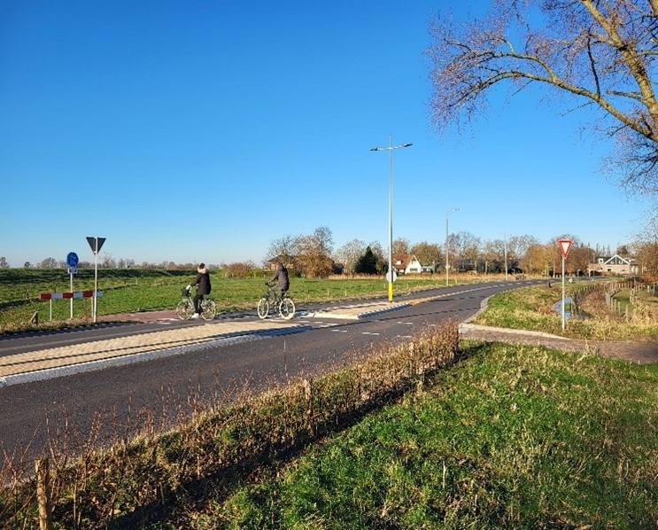 De heg bij de nieuwe situatie in IJsselmuiden ter indicatie. De heg wordt ook op andere gedeeltes van de N760 toegepast.